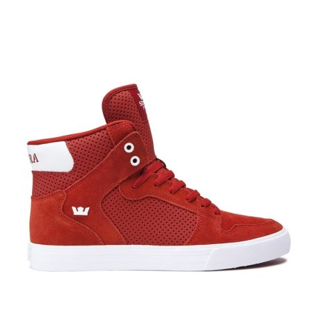 Supra Vaider Rød Høye Sneakers Herre [NO-5-Z259]